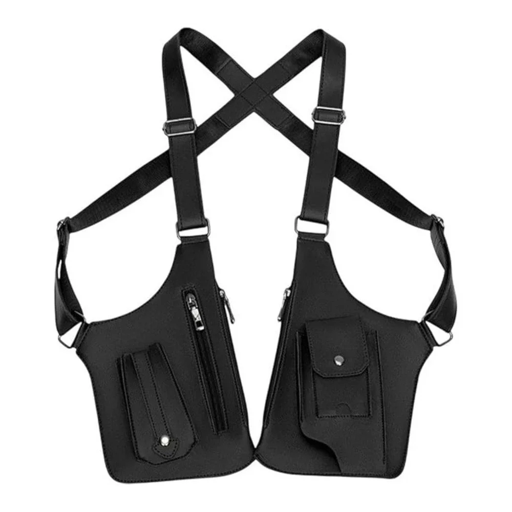 Adjustable Anti-Theft Underarm Shoulder Bag PU Leather Wallet Holster Bag